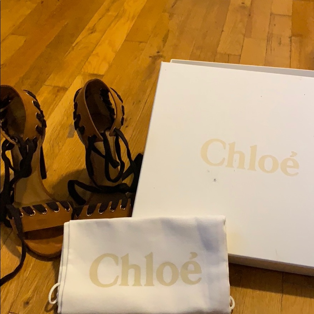 Chloe Miles Laced-up Sandals